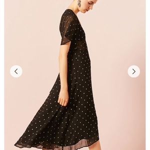 Sheer top wrap dress, high-low flows!